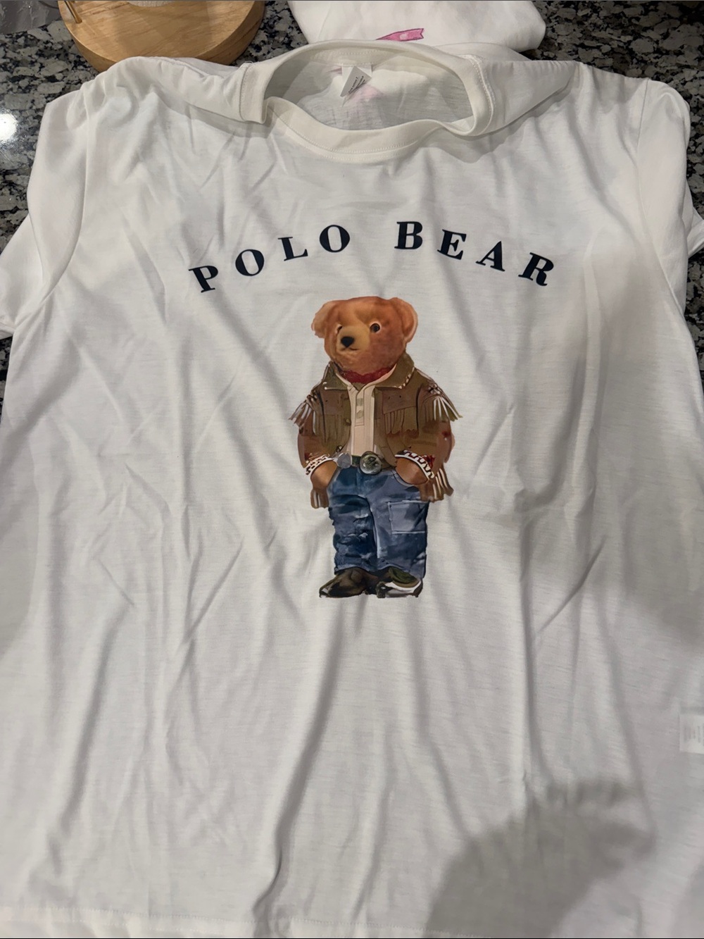 Polo Bear Graphic White Short Sleeve Tee by Polo